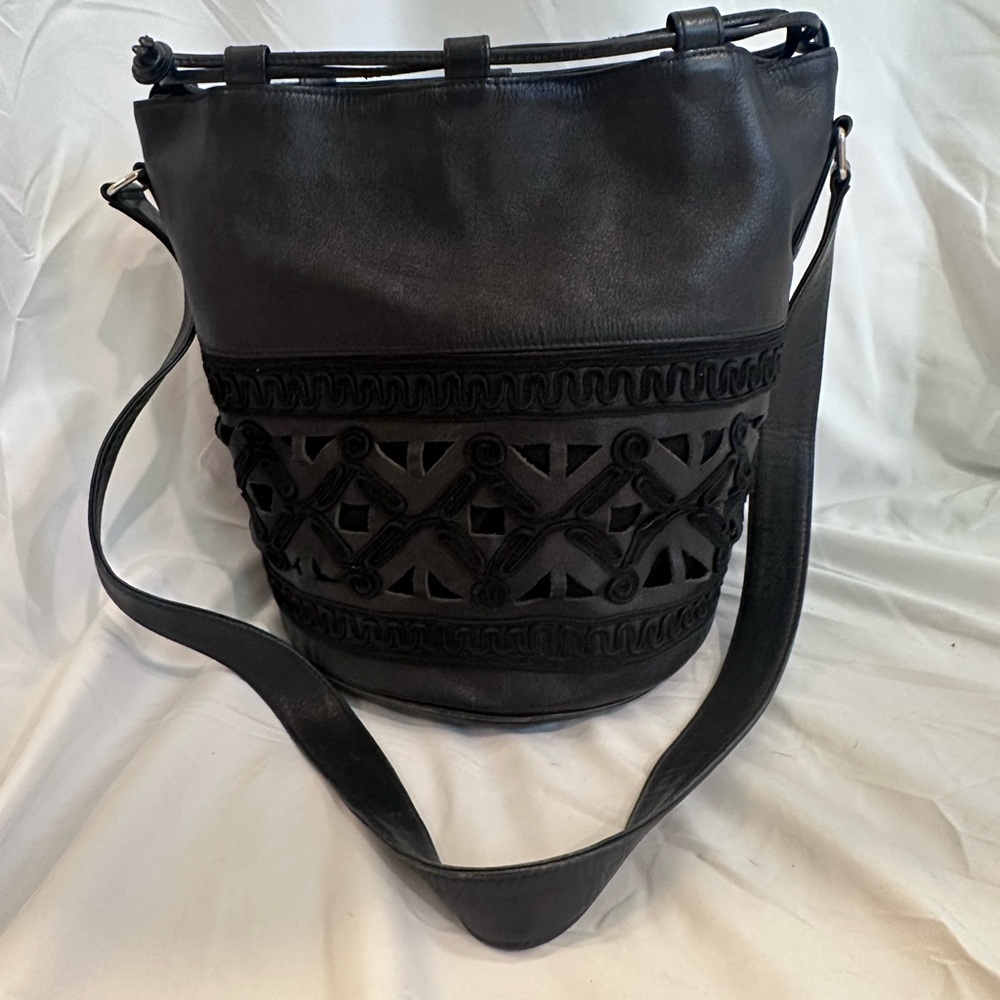 Jean Paul Gaultier Black Leather Bag